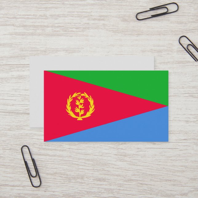 Flagge Eritrea Visitenkarte (Vorderseite/Rückseite Beispiel)