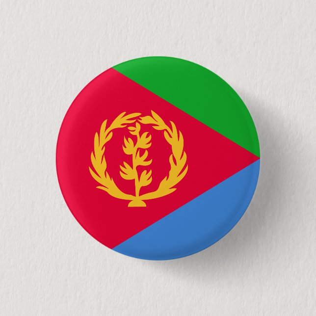 Flagge Eritreas Button (Vorderseite)