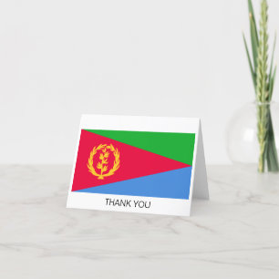 Flagge Eritreas Dankeskarte