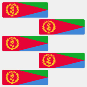 Flagge Eritreas Etiketten