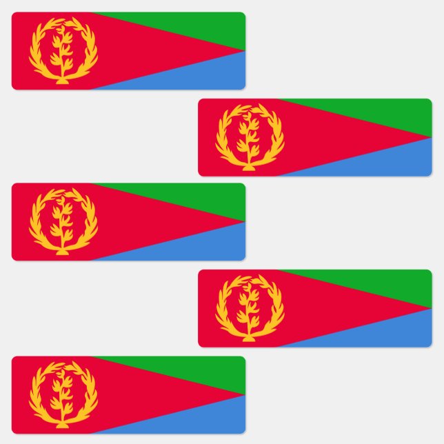 Flagge Eritreas Etiketten (Gruppe)