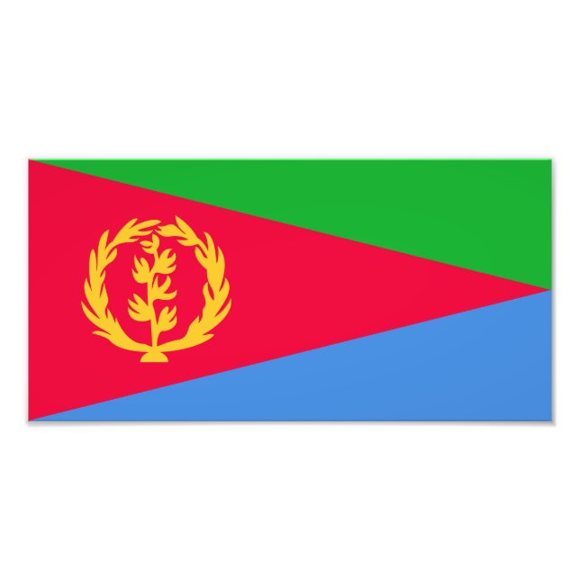 Flagge Eritreas Fotodruck (Vorne)