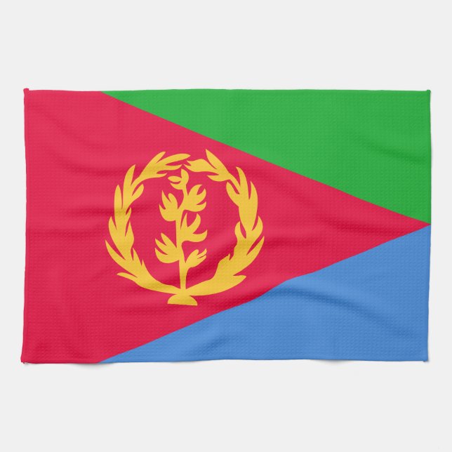 Flagge Eritreas Geschirrtuch (Horizontal)