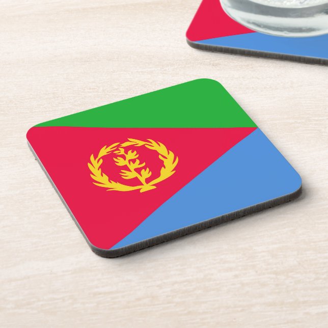 Flagge Eritreas Getränkeuntersetzer (Linke Seite)