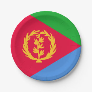 Flagge Eritreas Pappteller