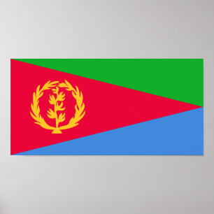 Flagge Eritreas Poster