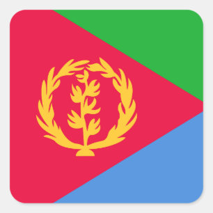 Flagge Eritreas Quadratischer Aufkleber