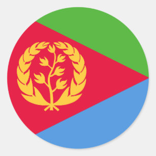 Flagge Eritreas Runder Aufkleber