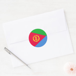 Flagge Eritreas Runder Aufkleber