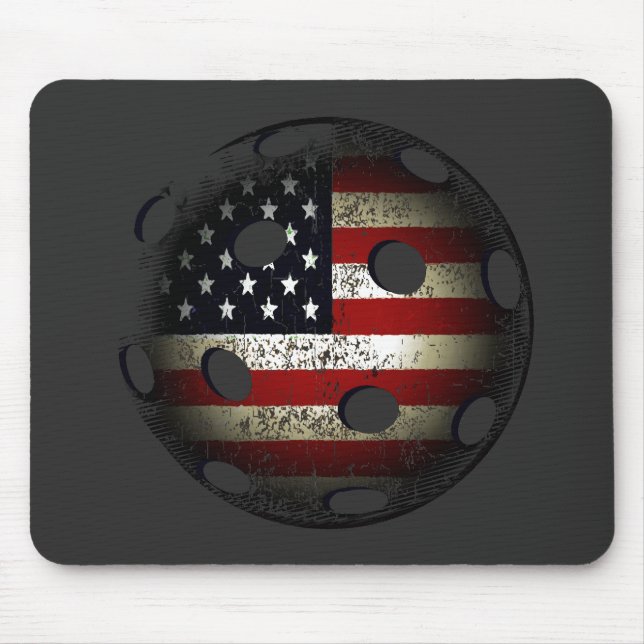 Flagge-Essiggurken-Ball USA Mousepad (Vorne)