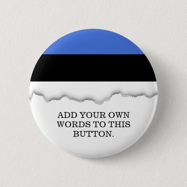 Flagge Estlands Button (Vorderseite)