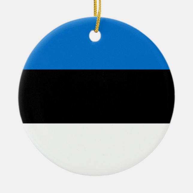 Flagge Estlands Keramik Ornament (Vorne)