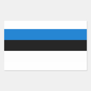 Flagge Estlands Rechteckiger Aufkleber
