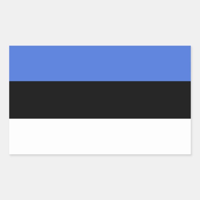Flagge Estlands Rechteckiger Aufkleber (Vorderseite)