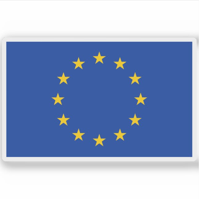 Flagge Europas Aufkleber (Vorderseite)
