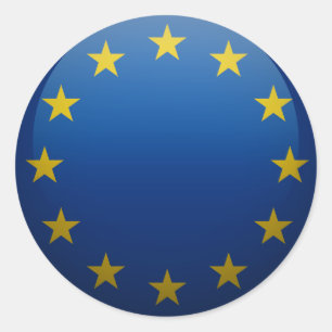 Flagge Europas Runder Aufkleber
