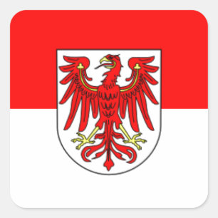 Flagge - Fahne - Flagge - Deutschland - Quadratischer Aufkleber