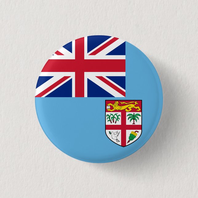 Flagge Fidschis Button (Vorderseite)
