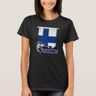 Flagge Finnlands Angeln in Finnland T-Shirt