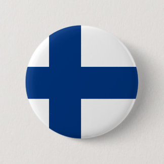 Flagge Finnlands Blaues Kreuz im Button Weißes Abz