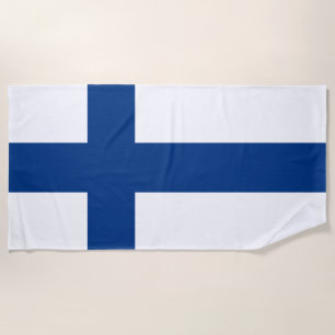 Flagge Finnlands Blaues Kreuz Suomi Strandtuch