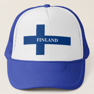 Flagge Finnlands Blaues Kreuz Suomi Truckerkappe