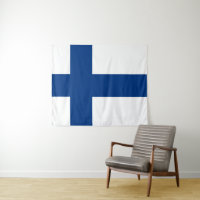 Flagge Finnlands Blaues Kreuz Suomi
