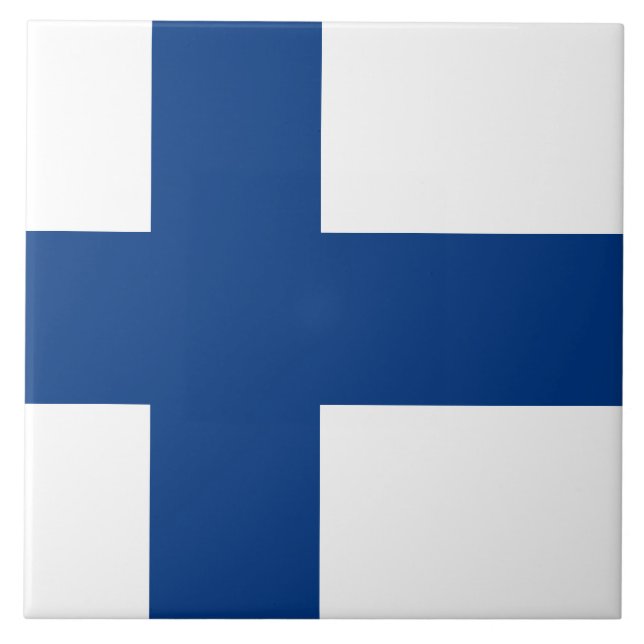 Flagge Finnlands Fliese (Vorderseite)