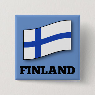 Flagge Finnlands - Muster Button