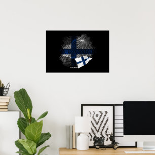 Flagge Finnlands Poster