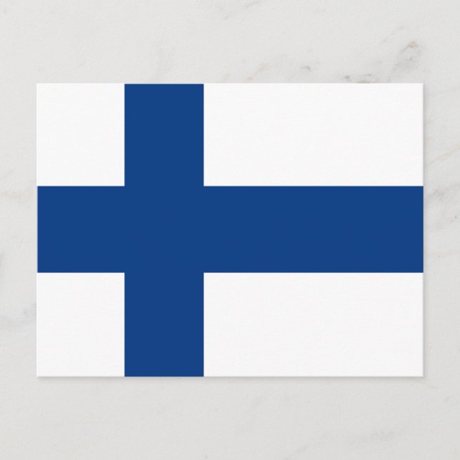 Flagge Finnlands Postkarte (Vorderseite)