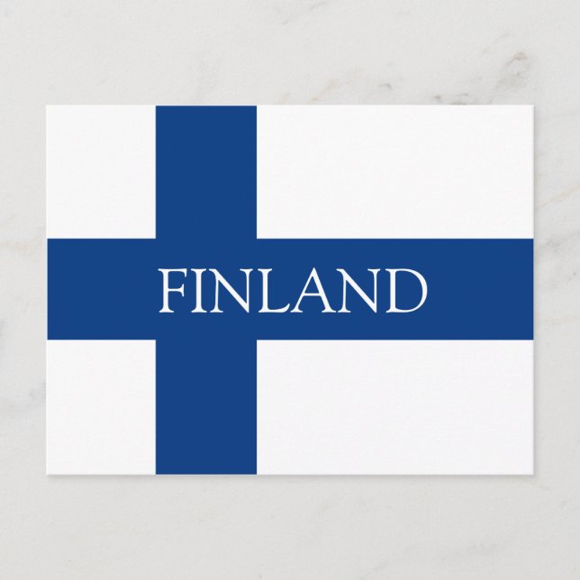 Flagge Finnlands Postkarte (Vorderseite)