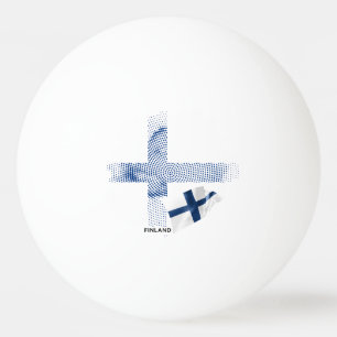 Flagge Finnlands Tischtennisball