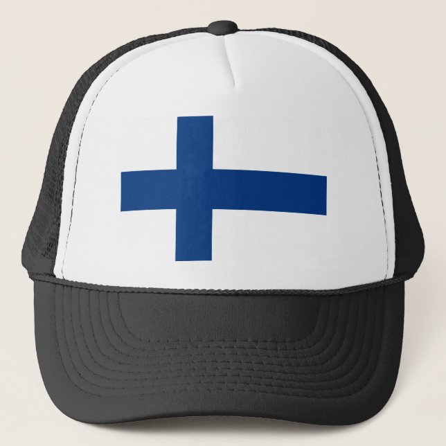 Flagge Finnlands Truckerkappe (Vorderseite)