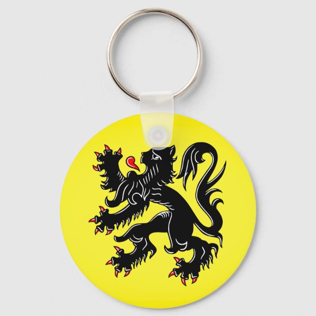 Flagge Flanderns Schlüsselanhänger (Vorderseite)