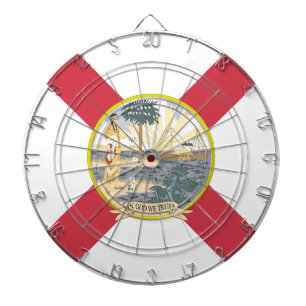 Flagge Floridas: Der Sonnenstaat der Floridianer Dartscheibe