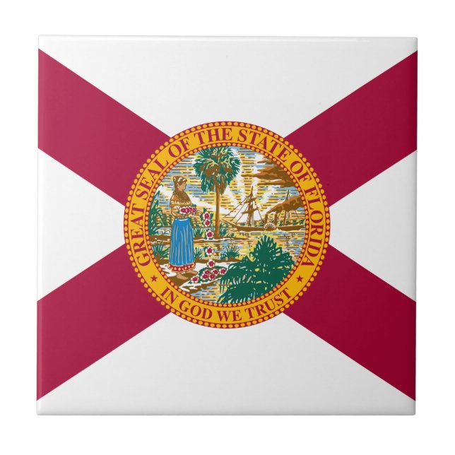 Flagge Floridas Fliese (Vorderseite)