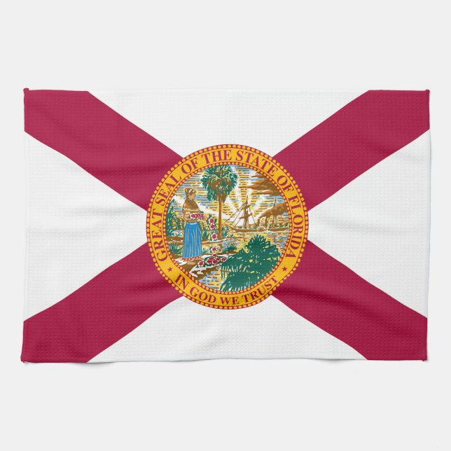 Flagge Floridas Geschirrtuch (Horizontal)