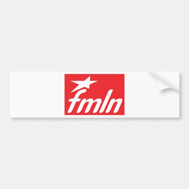 Flagge FMLN Autoaufkleber (Vorne)