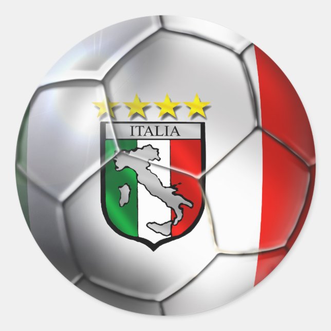 Flagge Forza Azzurri Calcio Fußball Runder Aufkleber (Vorderseite)