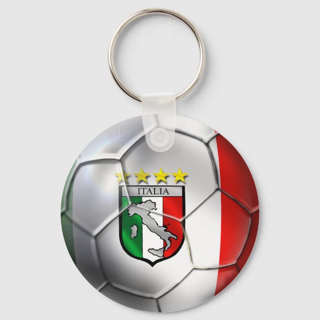 Flagge Forza Azzurri Calcio Fußball Schlüsselanhänger (Vorderseite)