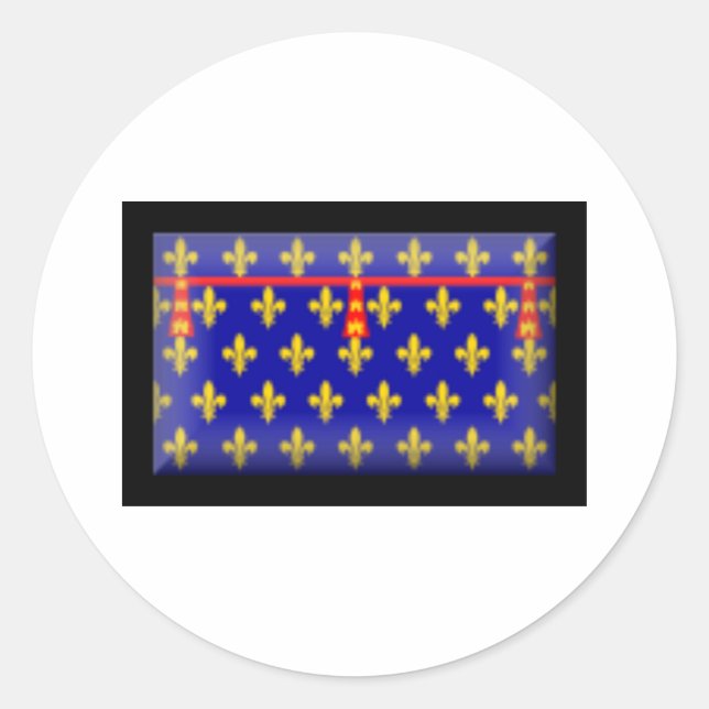 Flagge Frankreich-Artois Runder Aufkleber (Vorderseite)