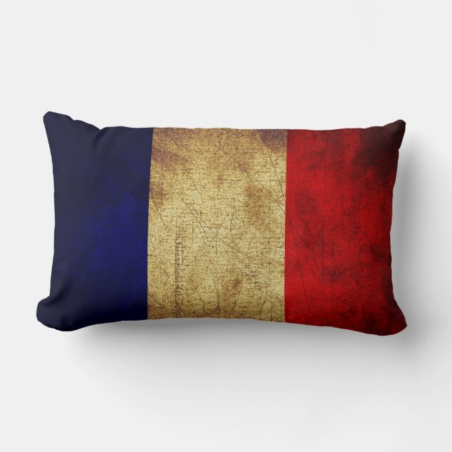 Flagge Frankreich des Vintagen Lendenkissen (Vorderseite)