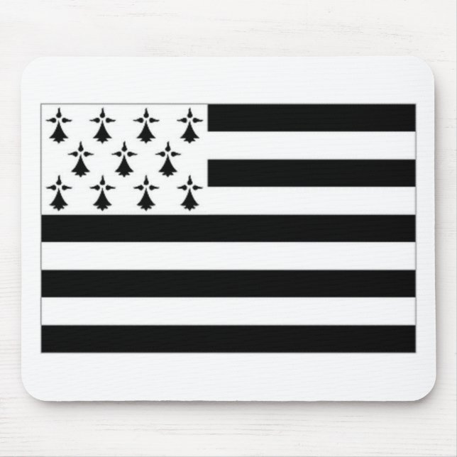 Flagge Frankreichs Bretagne Mousepad (Vorne)