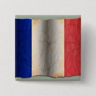 Flagge Frankreichs Button