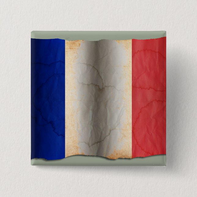 Flagge Frankreichs Button (Vorderseite)
