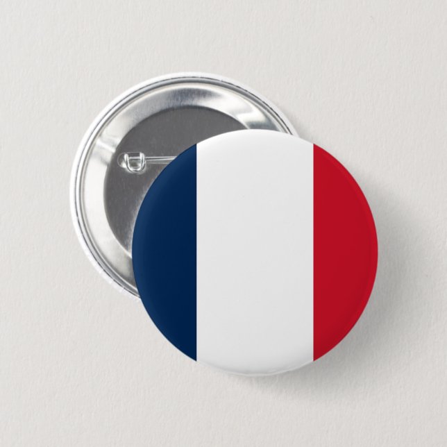 Flagge Frankreichs Button (Vorne & Hinten)