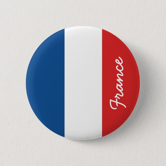 Flagge Frankreichs Button (Vorderseite)