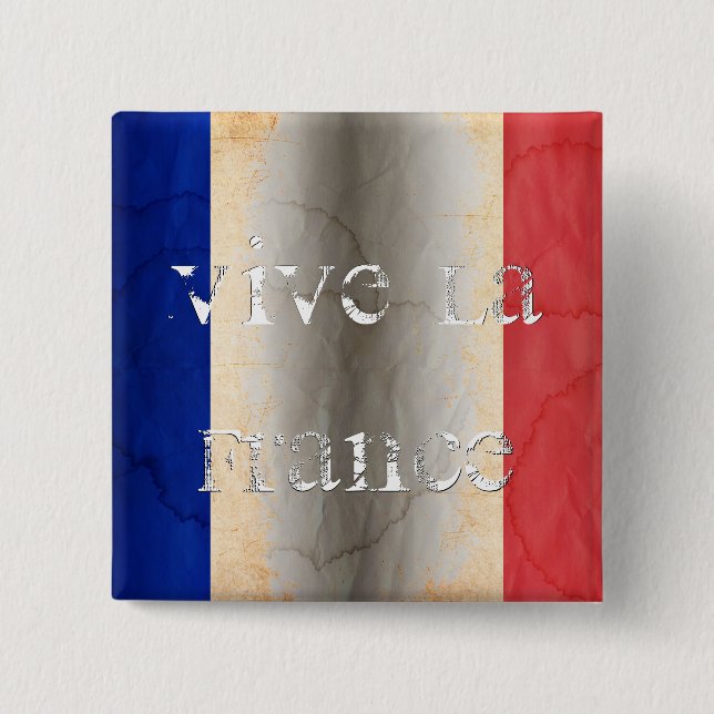 Flagge Frankreichs Button (Vorderseite)