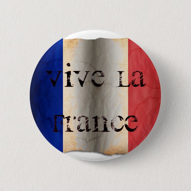Flagge Frankreichs Button (Vorderseite)